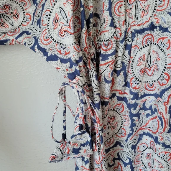 Chufy X MANGO Paisley Printed Tiered Maxi Dress Size 6 Color White Paisley - Picture 10 of 16